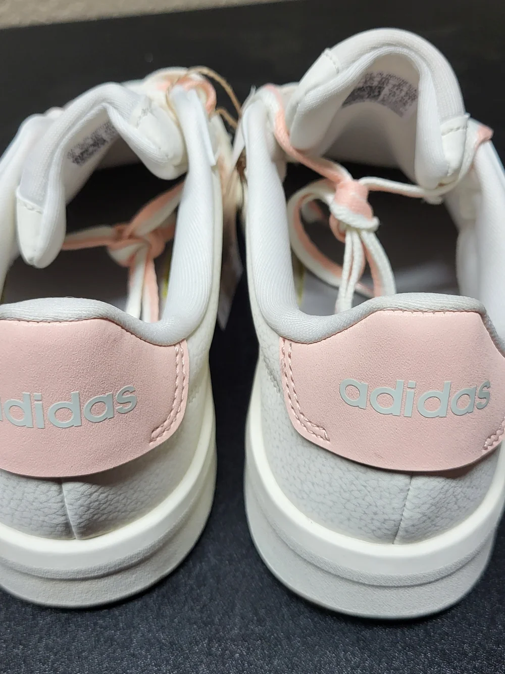 *NEW* Adidas Grand Court 3.0 J Shoes Frills White Pink Size Kid's 6 Women's 7